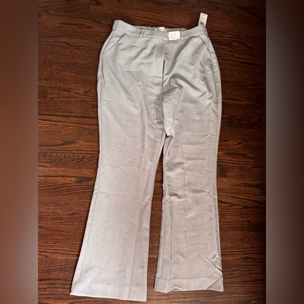 Abercrombie & Fitch Light Gray Slim Flare Pants